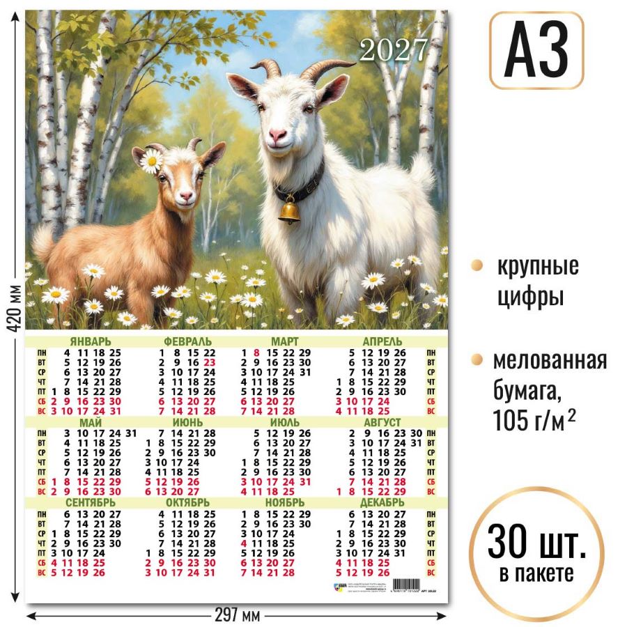 Календарь А3 Символ года 2027 10122