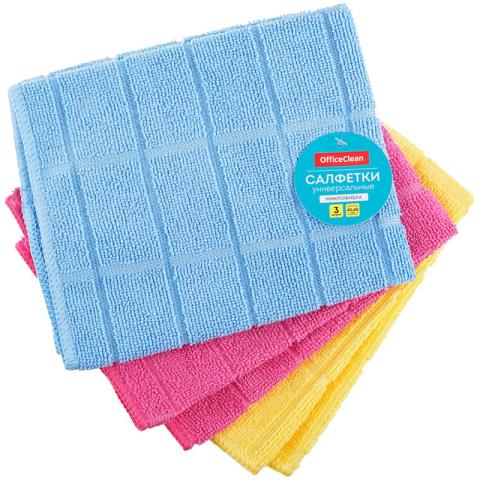 Салфетка OfficeClean 40х40 микрофибра 3 шт. 304818