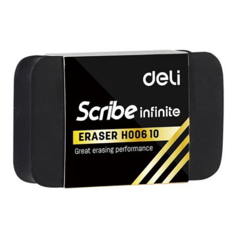 Ластик Deli Scribe 30*11*46 мм черн. ЕН00610 Ластик Deli Scribe 30*11*46 мм черн. ЕН00610