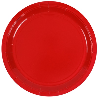 Тарелка красная 23см 6шт 1502-6066