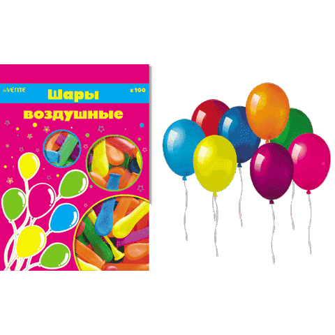 Шарики возд. 100 шт. deVENTE 9061700 ассорти 10" Шарики возд. 100 шт. deVENTE 9061700 ассорти 10"