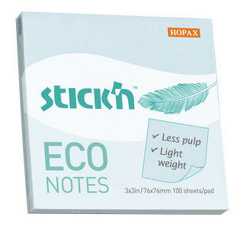 Стикеры 76х76 мм 100 л. ЕСО 21747 пастель голубой