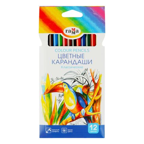 Карандаши цв. 12 цв. Гамма Классические 050918_02_02 Карандаши цв. 12 цв. Гамма Классические 050918_02_02