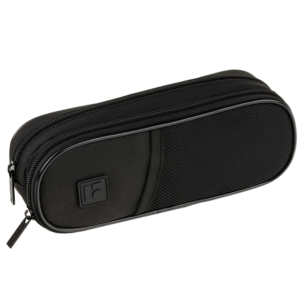 Пенал Berlingo Black 2 отд, 220*80*50, полиэстр PM09069