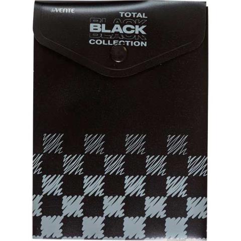 Папка - конверт А6- на кнопке deVENTE 3071333 TOTAL BLACK Папка - конверт А6- на кнопке deVENTE 3071333 TOTAL BLACK