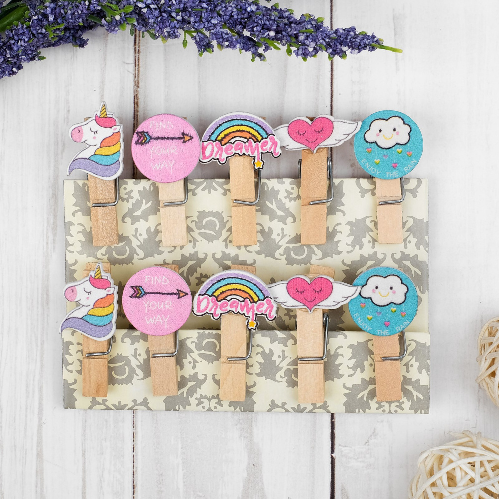 Прищепки декоративные Вдохновение 10 шт. 3949373