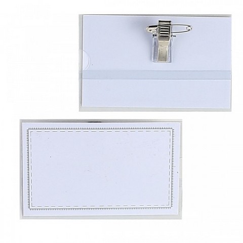 Бейдж на булавке Attomex 55х90 мм клип 4010500