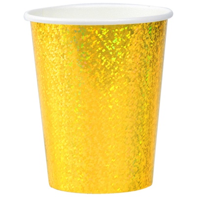 Стакан Золотой голография 250мл 6шт 1502-6700