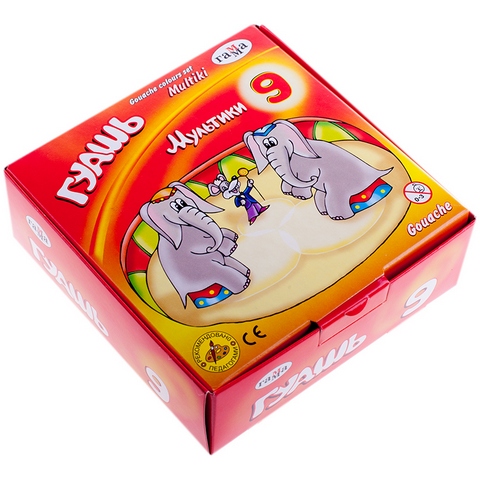 Гуашь 9 цв. 20 мл Гамма Мультики 221031