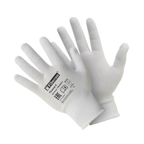 Перчатки для сборочных работ Fiberon полиэстер 8(M) белые PR-BP011