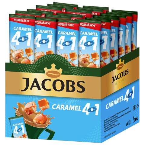 Кофе растворимый Jacobs Caramel 4в1 24 пакетика 8060232/L9446