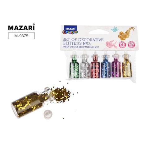 Блестки декоративные №12 6 цв. М-9875