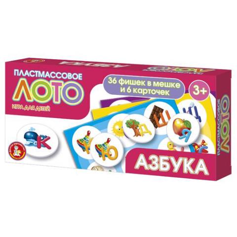Лото пластиковое Азбука 36 фишек 04504 3+ Лото пластиковое Азбука 36 фишек 04504 3+