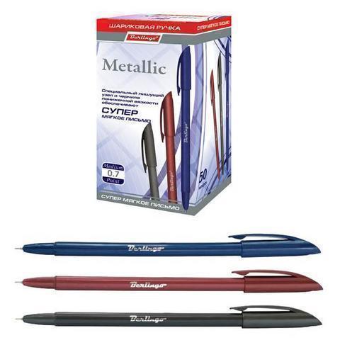 Ручка шариковая Berlingo 0,7 Metallic СВр_70752 синяя Ручка шариковая Berlingo 0,7 Metallic СВр_70752 синяя