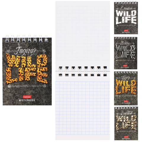 Блокнот А7 60 л. (спираль) Хатбер Wild Life 60Б7В1гр 