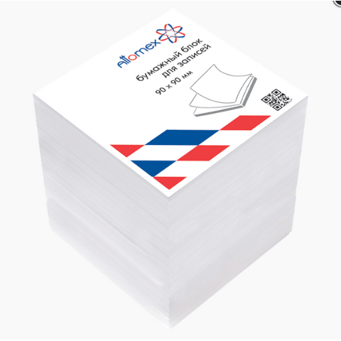 Блок для записей 9х9х9 белый ATTOMEX пл.60г/м2, бел.70% 2012644