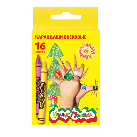 Карандаши восковые 16 цв. Каляка КВКМ16 Карандаши восковые 16 цв. Каляка КВКМ16