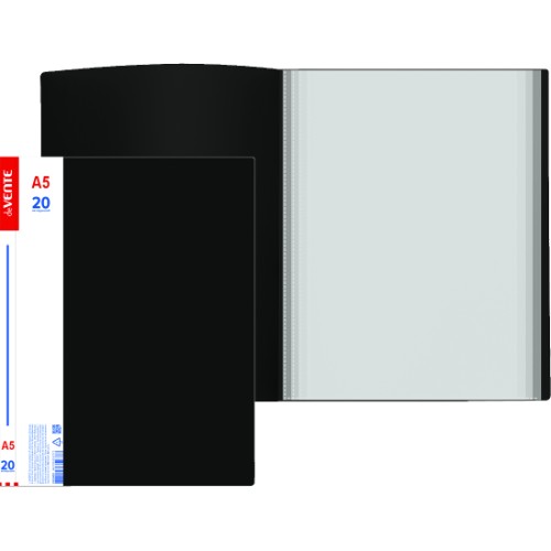 Папка А5 с 20 карманами deVente 3101225 Daily черная