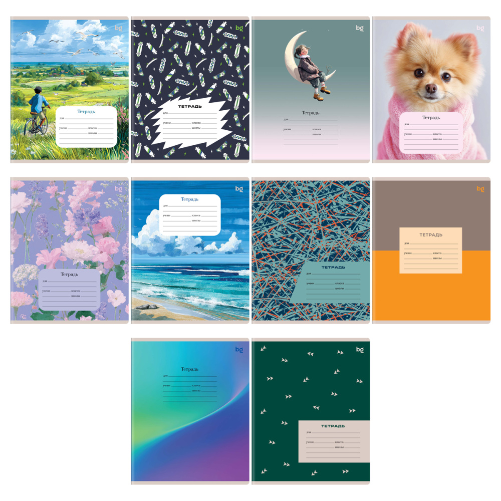 Тетрадь 24 л. (линия) БиДжи Mix-10 Т5ск24 06132