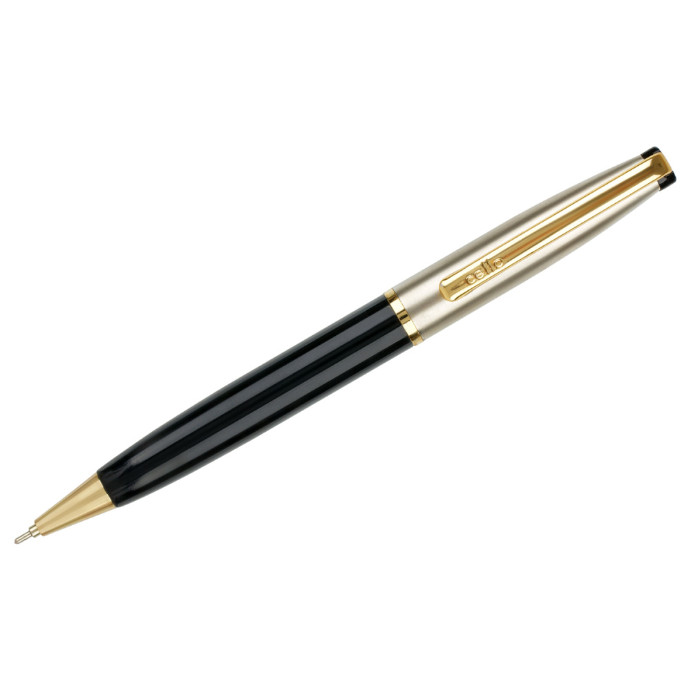 Ручка шар. CELLO Moonlit 0,7 корпус черный/айвори/золото синий CEL1012234
