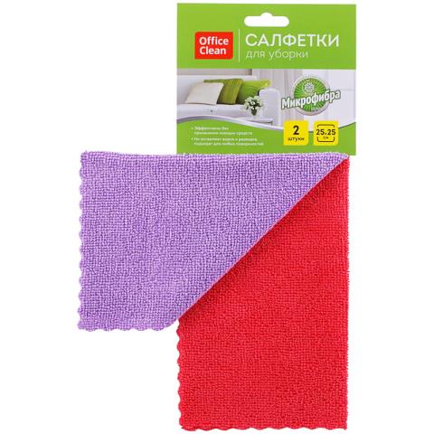 Салфетка OfficeClean 25х25 микрофибра 2 шт. 304813 Салфетка OfficeClean 25х25 микрофибра 2 шт. 304813