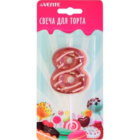 Свеча-цифра deVENTE 9060308 Donut "8" Свеча-цифра deVENTE 9060308 Donut "8"
