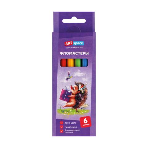 Фломастер 6 цв. ArtSpace Рисунки. Lovely animals 348315/71689