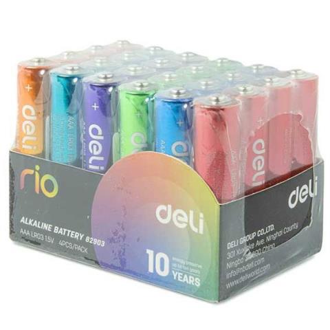 Батарейка LR03 (ААА) Deli Rio алкалин  4 шт. E82903 