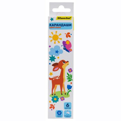 Карандаши цв. 6 цв. Silwerhof Веселые друзья 1481497 РАСПРОДАЖА