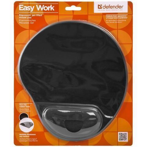 Коврик для мыши Defender EasyWork черный 50905
