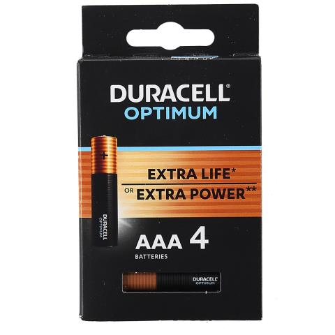 Батарейка LR03 (ААА) Duracell BL4 Optimum 4шт Батарейка LR03 (ААА) Duracell BL4 Optimum 4шт