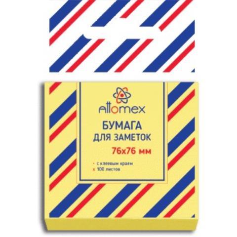 Стикеры 76*76 мм  100 л. Attomex 2010004 желтый