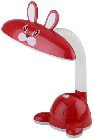 Лампа настольная ЭРА NLED-431-5W-R красный Кролик холодный