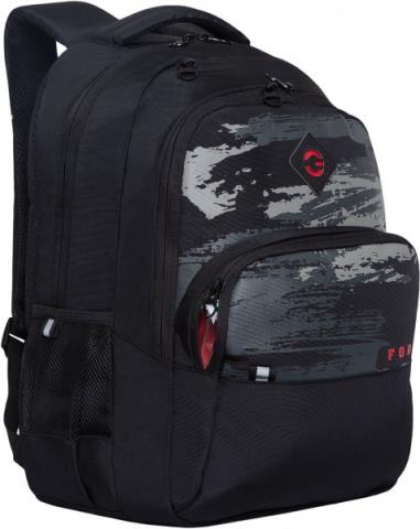 Рюкзак RU-230-7f/1 черный - серый 32×45×23 см 2 отд. 1 перд. карм. 2 бок.