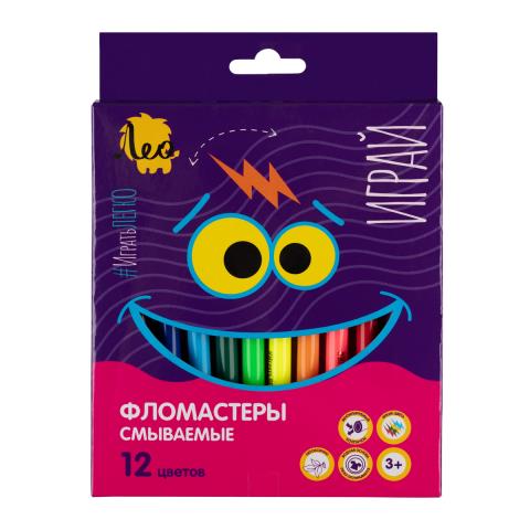 Фломастер 12 цв. Лео Играй LPFP-12 Фломастер 12 цв. Лео Играй LPFP-12