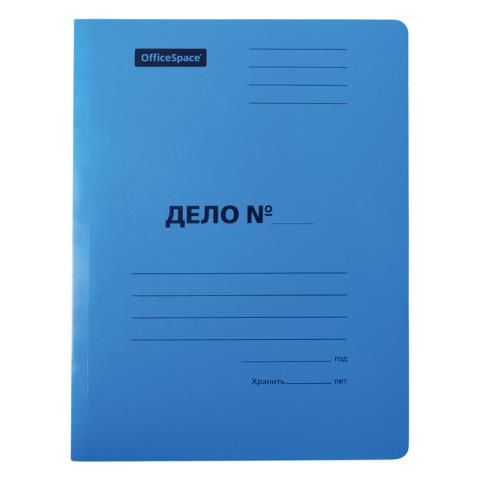 Скоросшиватель "Дело", 300 гр. 3174 синий пробит/195077 Скоросшиватель "Дело", 300 гр. 3174 синий пробит/195077