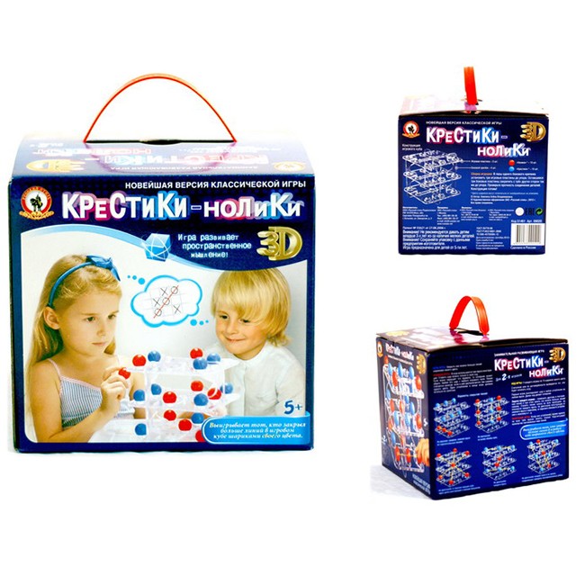 Игра "Крестики-нолики" 3D арт 09020 ЧЗ
