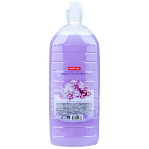 Мыло-крем жидкое 1 л. OfficeClean Цветущая сирень 281960 Мыло-крем жидкое 1 л. OfficeClean Цветущая сирень 281960