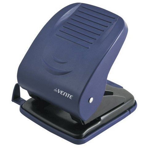 Дырокол 40 л. deVENTE.Stripe пластик 4020346 синий