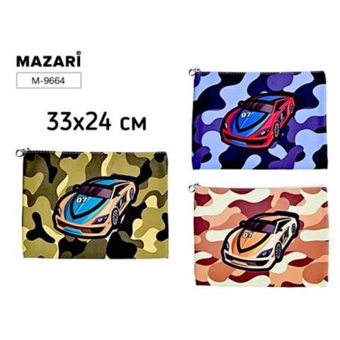 Папка - конверт А4 на молнии Mazari М-9664 Car Папка - конверт А4 на молнии Mazari М-9664 Car