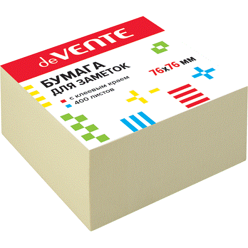 Стикеры 75х75 мм 400 л "deVENTE" желтая 2010339