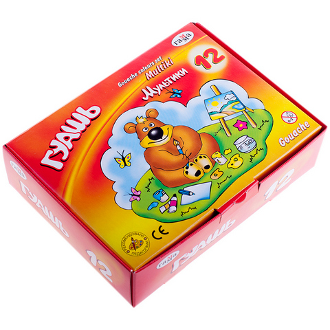 Гуашь 16 цв. 20 мл Гамма Мультики 221032 16