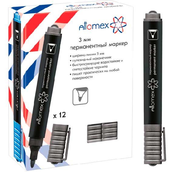 Маркер перман. Attomex 3мм 5043501 черный