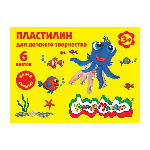 Пластилин 6 цв. Каляка-маляка ПКМ06-П 90 гр. Пластилин 6 цв. Каляка-маляка ПКМ06-П 90 гр.