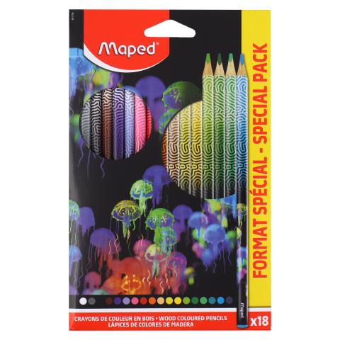 Карандаши цв. 18 цв. Maped DEEPSEA PARADISE 831704 трехгран. Карандаши цв. 18 цв. Maped DEEPSEA PARADISE 831704 трехгран.
