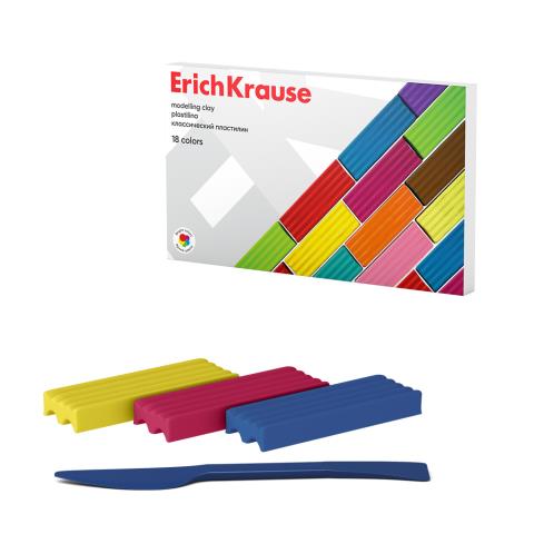 Пластилин 18 цв. ErichKrause 288 гр 61318 Пластилин 18 цв. ErichKrause 288 гр 61318