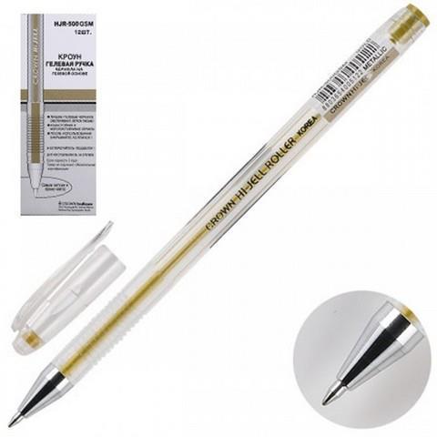 Ручка гелевая CROWN золото