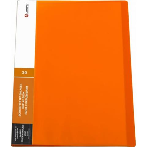 Папка с 30 карманами Lamark34 неон оранжевый DB0034-IMOR