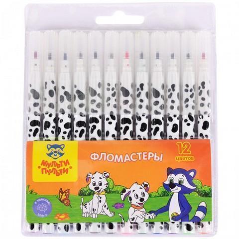 Фломастер 12 цв. Мульти-Пульти Енот и Далматинцы 11622