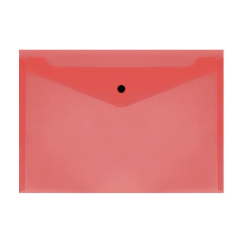 Папка - конверт А4 на кнопке СТАММ красная ММ-32275